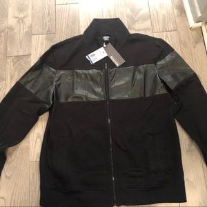 Men’s Kenneth Cole Reaction Zip Up w/ pleather detail size XL new with tags